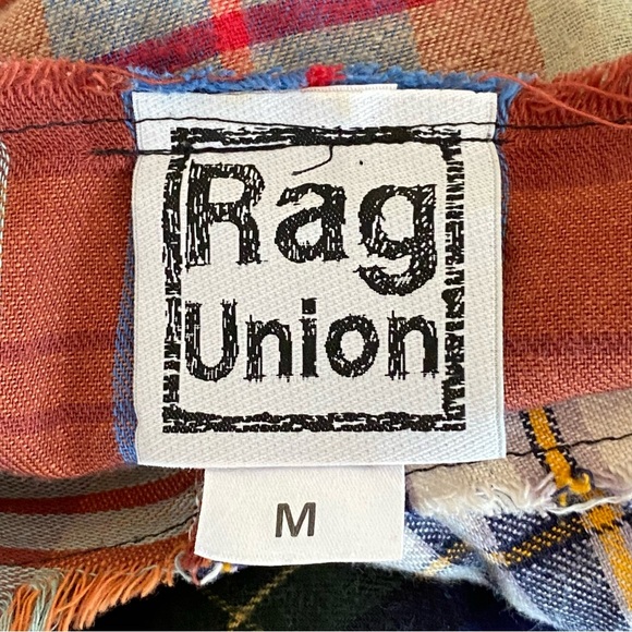 Rag Union Patchwork Tunic Dress Boho Lagenlook Made In UK Size Medium M - Picture 3 of 6